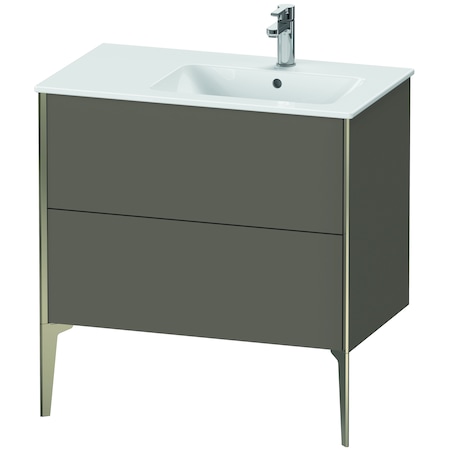 Xviu Floor Standing Vanity Unit Flannel Gray Satin Matt